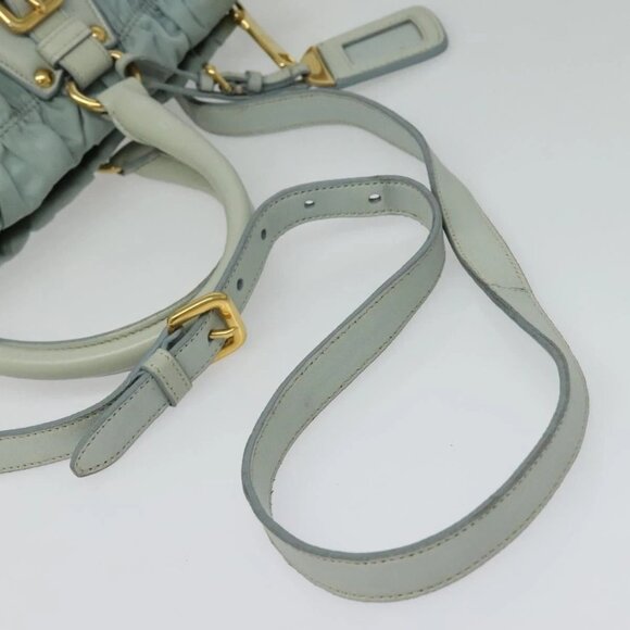PRADA Hand Bag Nylon 2way Light Blue Auth - Picture 9 of 16